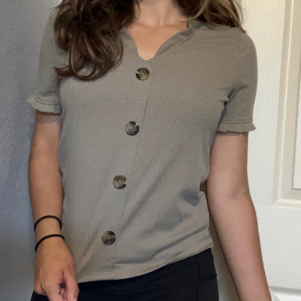 Muted Olive Green Blouse